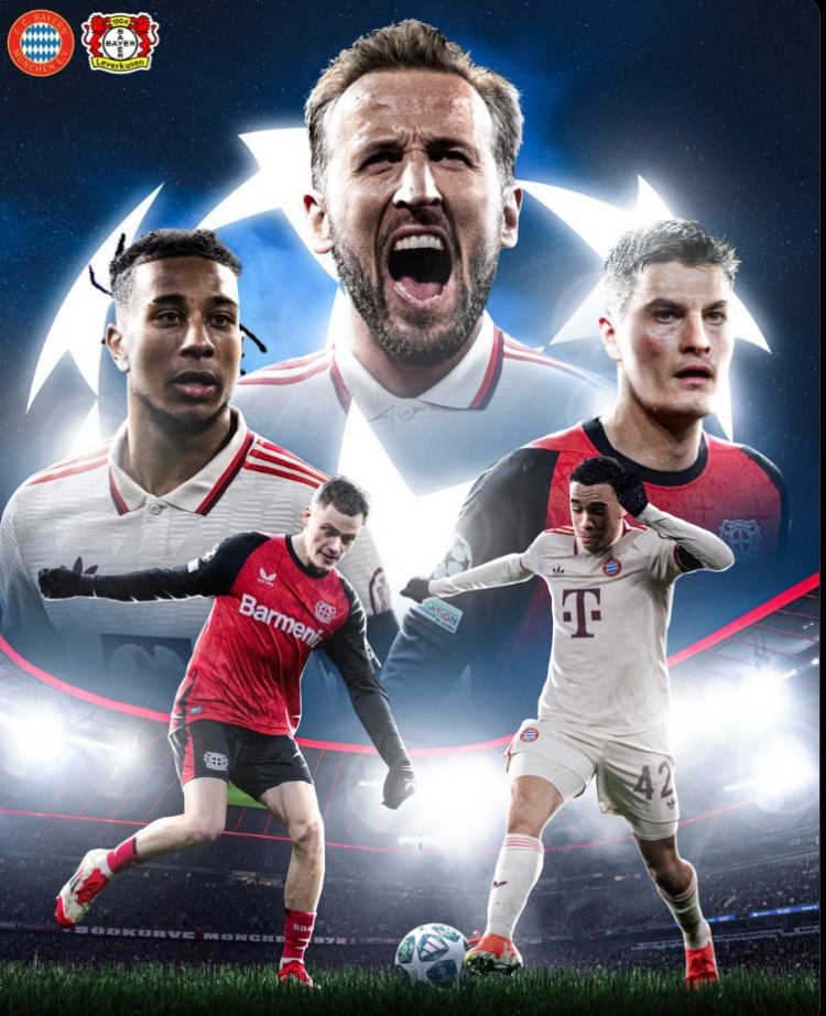 拜仁官方發(fā)布對陣?yán)瘴謳焐?bào)：凱恩C位，穆西亞拉PK維爾茨