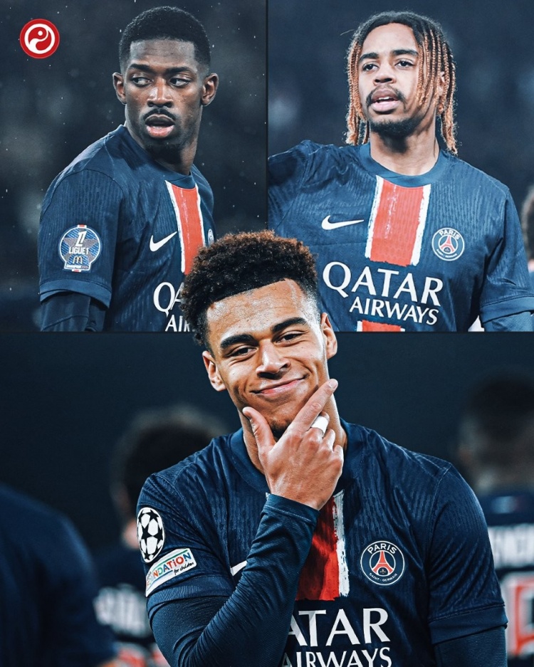 巴黎不止登貝萊！巴爾科拉近12場首發(fā)7球7助攻，杜埃近10場造9球