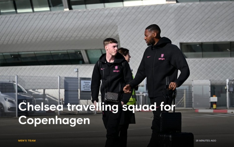 切爾西vs哥本哈根名單：帕爾默領(lǐng)銜，查洛巴、巴迪復(fù)出，桑喬在列