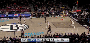 夏普補籃命中 籃網(wǎng)首節(jié)35-15領先勇士20分！