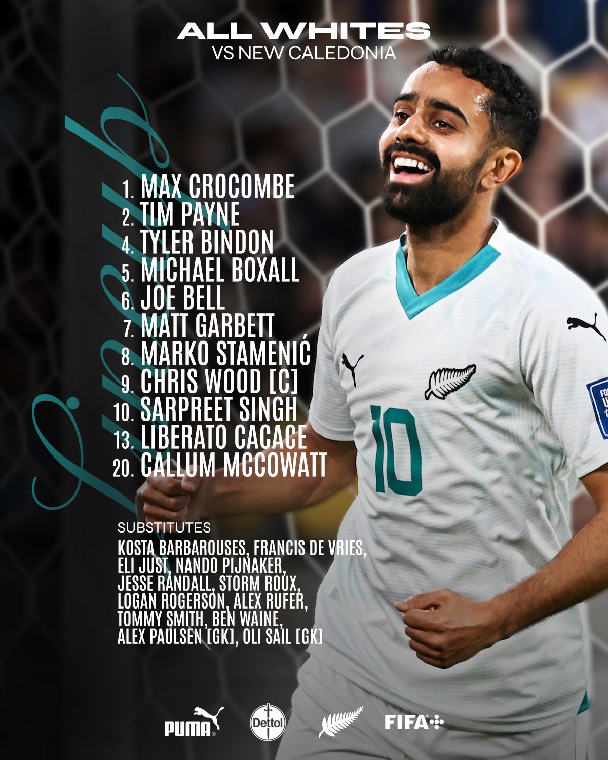 勝者進(jìn)世界杯！新西蘭vs新喀里多尼亞首發(fā)：克里斯-伍德領(lǐng)銜！