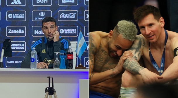 斯卡洛尼談拉菲放話：沒(méi)深入研究他的話，還記得梅西內(nèi)馬爾的畫(huà)面