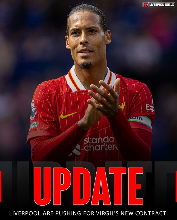 羅馬諾：利物浦在推動(dòng)范迪克續(xù)約&感到樂(lè)觀，球員從沒(méi)聯(lián)系過(guò)皇馬