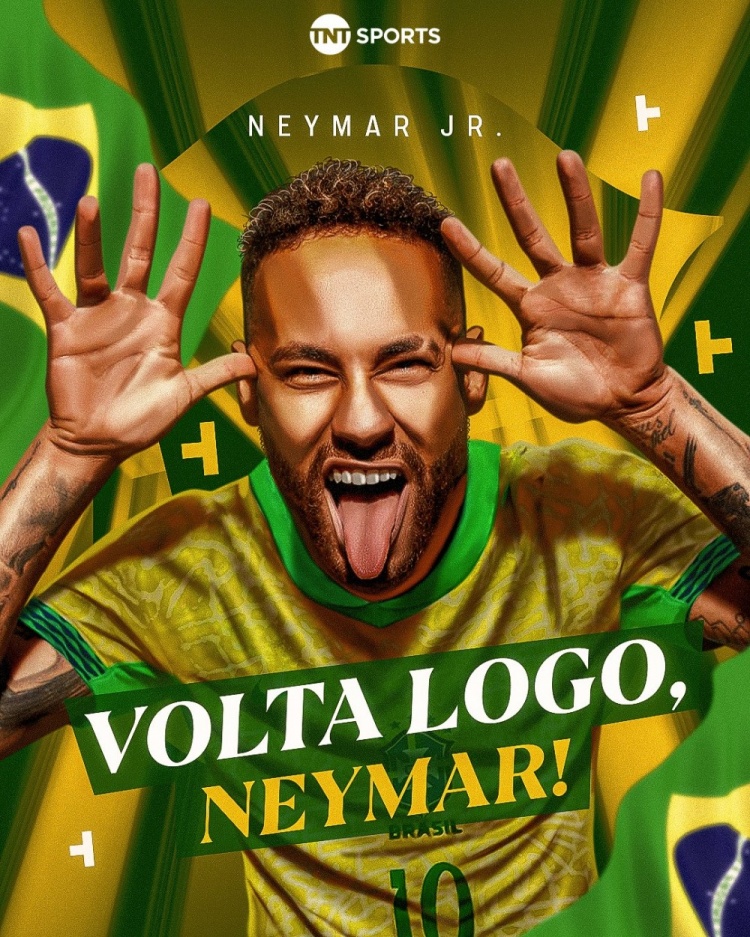 有他會不一樣嗎？TNT社媒曬內(nèi)馬爾海報：我們太想你了！