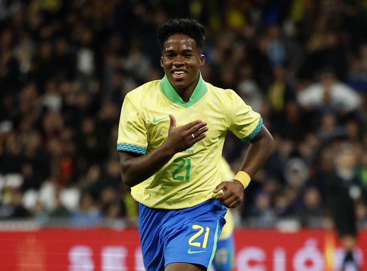 恩德里克：想代表巴西參加明年世界杯，助球隊奪得第六座大力神杯